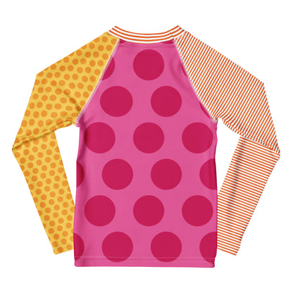 DĚTSKÁ RUSHGUARDOVÁ BLŮZA S RŮŽOVÝM MEDVÍDKEM