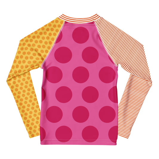 DĚTSKÁ RUSHGUARDOVÁ BLŮZA S RŮŽOVÝM MEDVÍDKEM