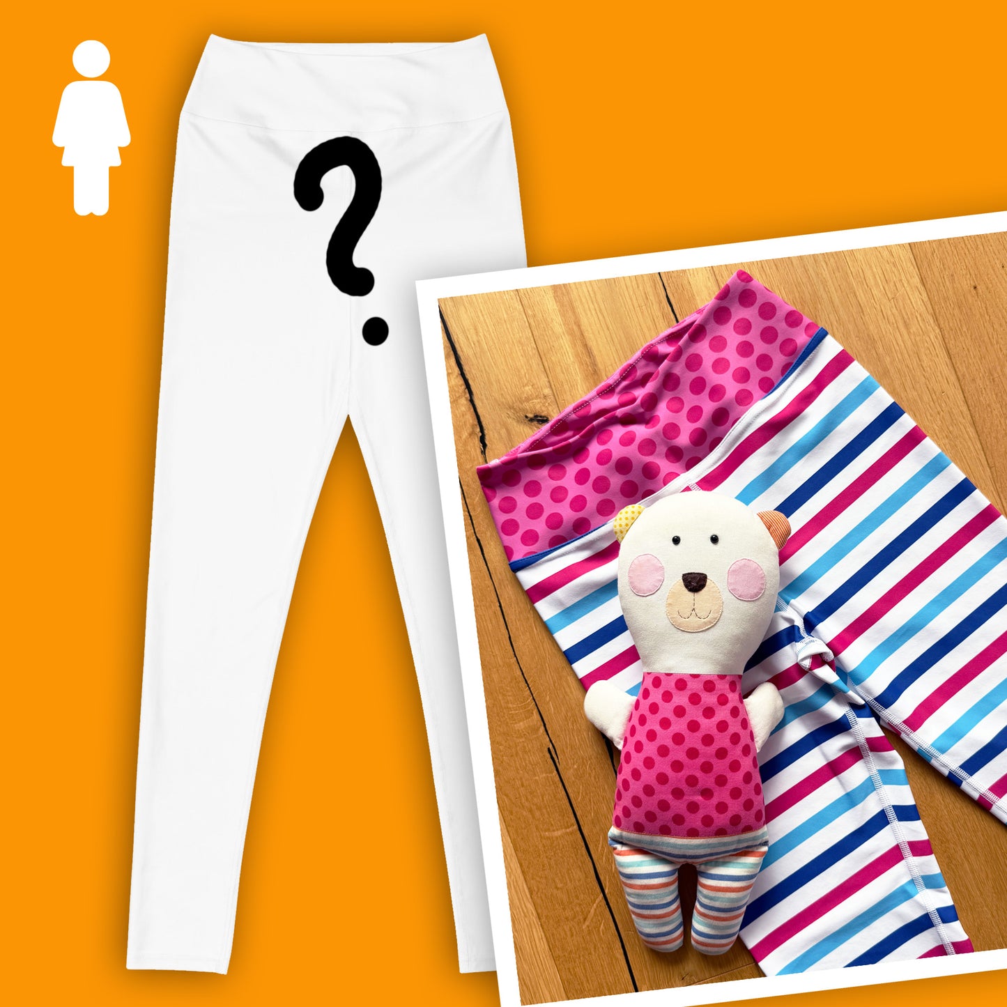 DÁMSKÉ LEGÍNY S MOTIVEM HRAČKY